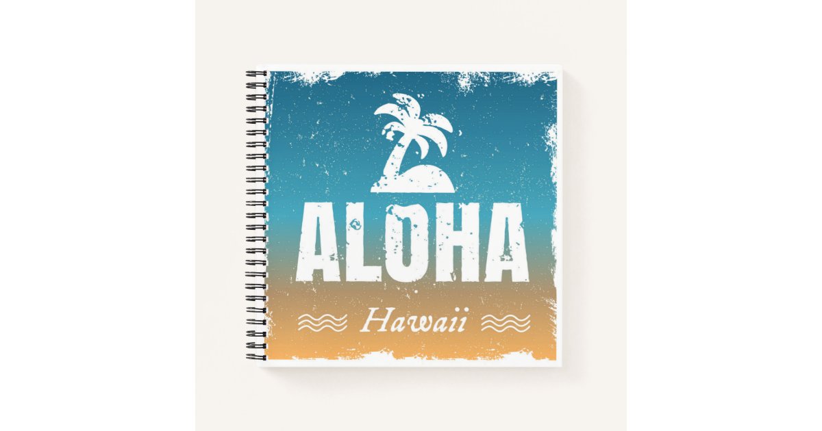 Retro Aloha Hawaii Notebook | Zazzle