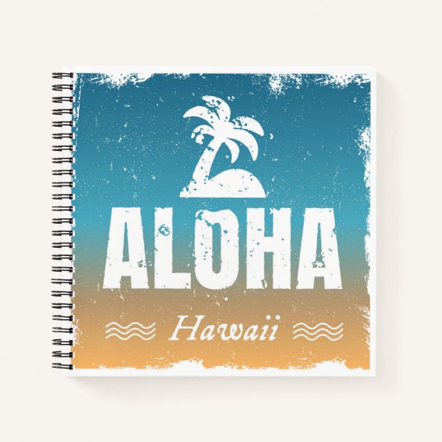 Retro Aloha Hawaii Notebook (Front)
