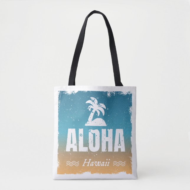 Retro Aloha Hawaii Tote Bag (Front)