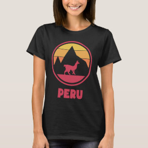 Retro Alpaca Cuzco Peru Inca Machu Picchu T-Shirt