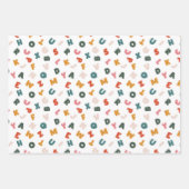 retro alphabet two tone wrapping paper sheets (Front 3)