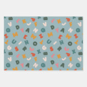 retro alphabet two tone wrapping paper sheets (Front 2)