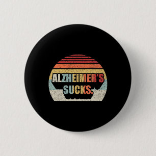 Retro Alzheimers Dementia Alzheimer Disease Awaren Button