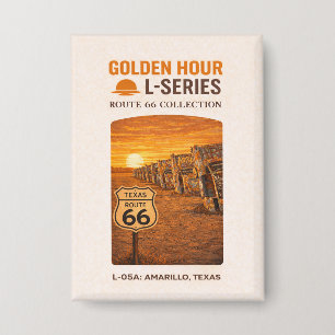 Retro Amarillo Texas Route 66 Landmark Button