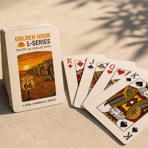 Retro Amarillo Texas Route 66 Landmark Poker Cards