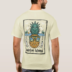 Retro Amelia Island Beach on both sides T-Shirt