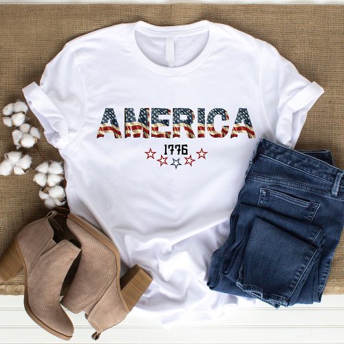Retro America Shirt Fourth of July Shirt Gift 