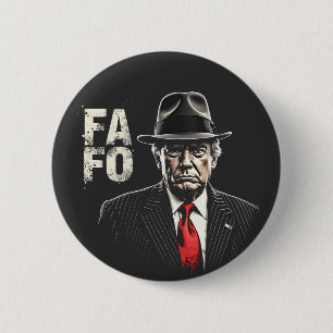 Retro American Donald Trump FAFO USA Flag Patriot Button