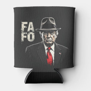 Retro American Donald Trump FAFO USA Flag Patriot Can Cooler