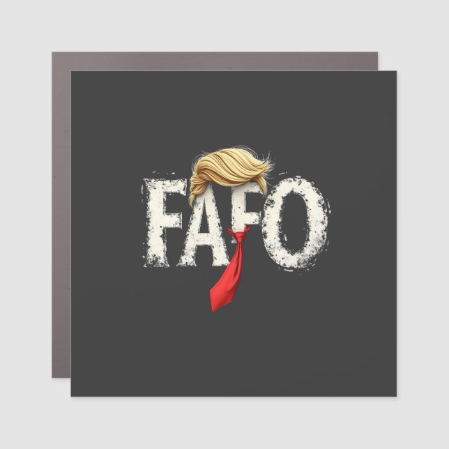 Retro American Donald Trump FAFO USA Flag Patriot Car Magnet (Front)