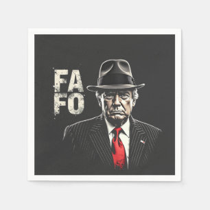 Retro American Donald Trump FAFO USA Flag Patriot Napkins