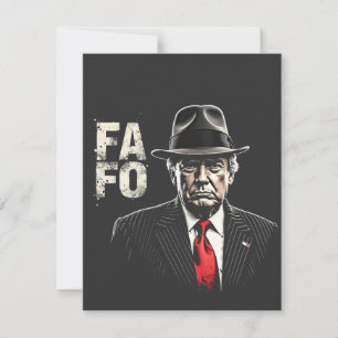 Retro American Donald Trump FAFO USA Flag Patriot Note Card