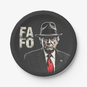 Retro American Donald Trump FAFO USA Flag Patriot Paper Plates