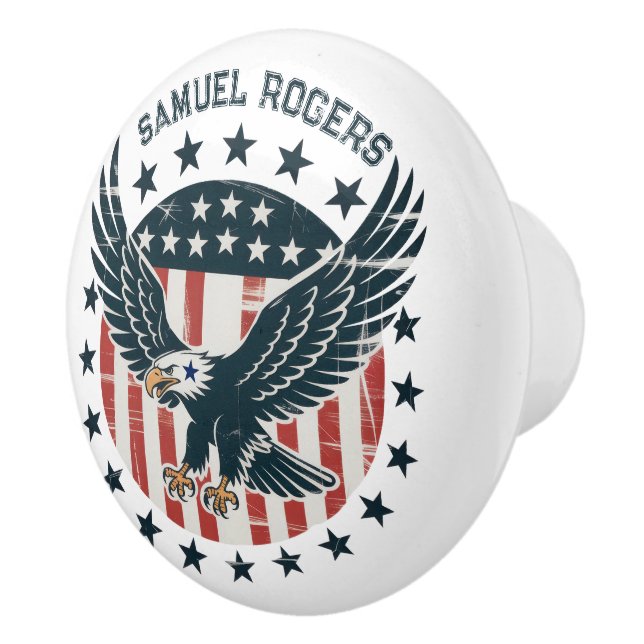 Retro American Eagle  Ceramic Knob (Right)