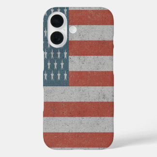 Retro American Flag  iPhone 16 Case