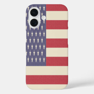 Retro American Flag  iPhone 16 Case