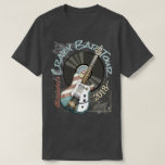 Retro American Flag Guitar And Vinyl Record T-shirt at Zazzle