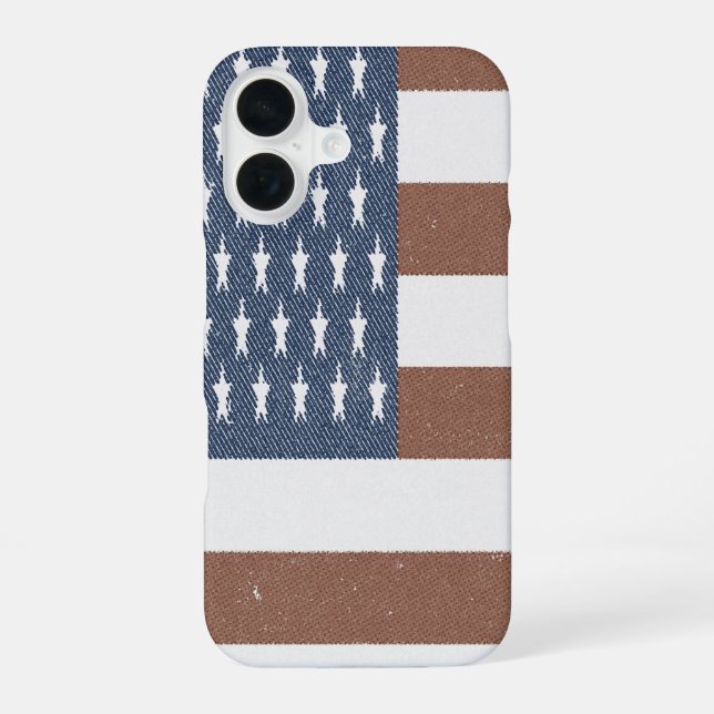Retro American Flag  iPhone Case (Back)