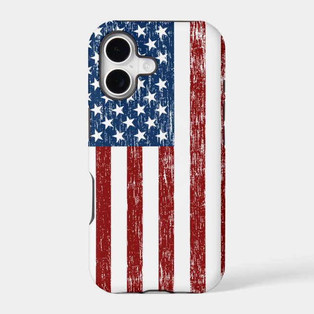 Retro American Flag iPhone Case (Back)