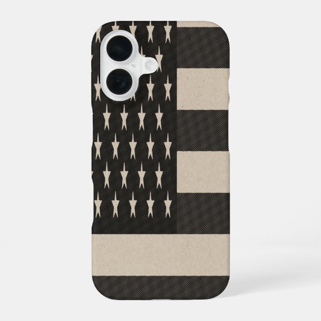 Retro American Flag  iPhone Case (Back)