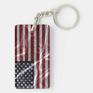 Retro American Flag Keychain