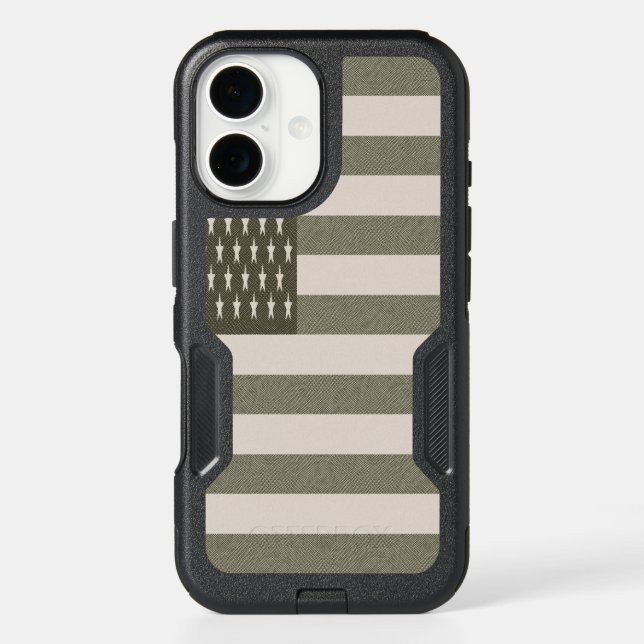 Retro American Flag  Otterbox iPhone Case (Back)