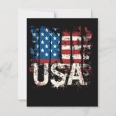 Retro American Flag USA 4th of July (Back)