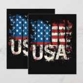 Retro American Flag USA 4th of July (Front/Back)