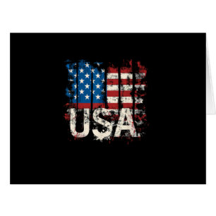 Retro American Flag USA 4th of July Cards