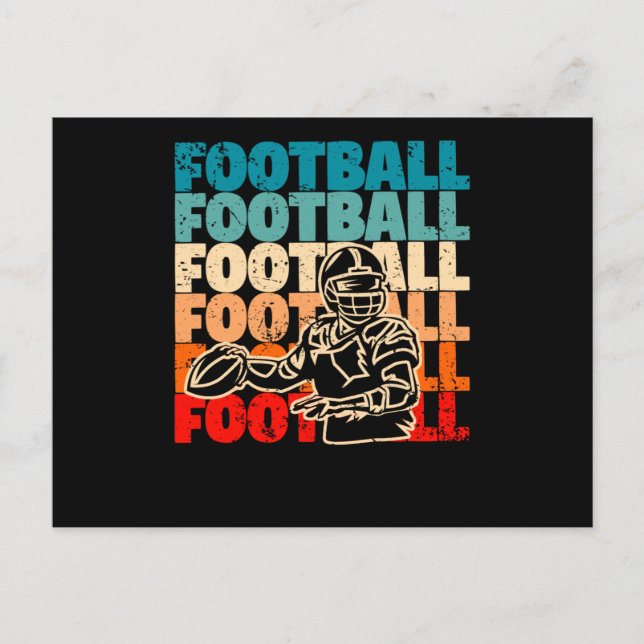 Retro American Football 70s 80s Old School Postcard (Front)