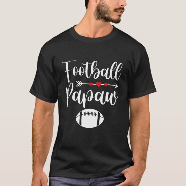 Retro American Football Papaw Funny Sports Footbal T-Shirt (Front)
