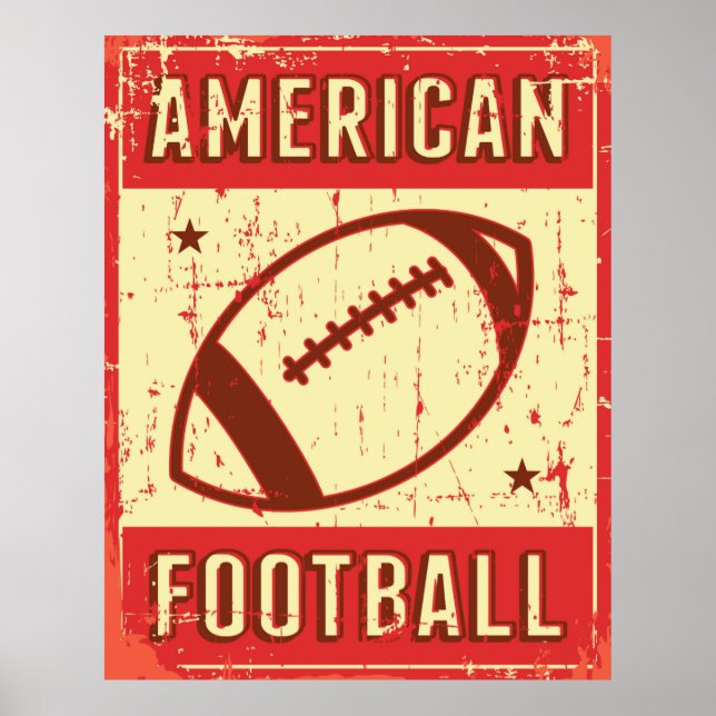 Retro American Football Poster (Front)