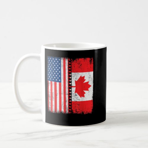 Retro American Maple Leaf Canadian Flag America Ca Coffee Mug