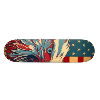 Retro American Pariotic Eagle Flag Skateboard by zlatkocro at Zazzle