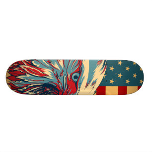 Retro American Pariotic Eagle Flag Skateboard Deck