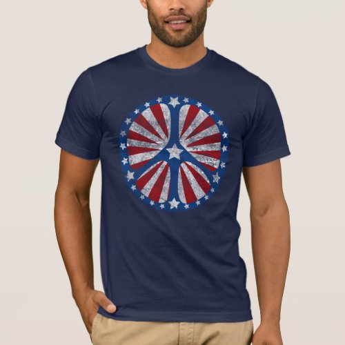 Retro American Peace Sign T_Shirt