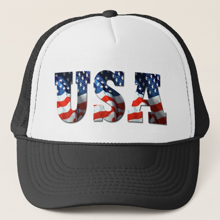 RETRO AMERICAN TRUCKER HAT - 3D USA Patriotic Cap | Zazzle.com