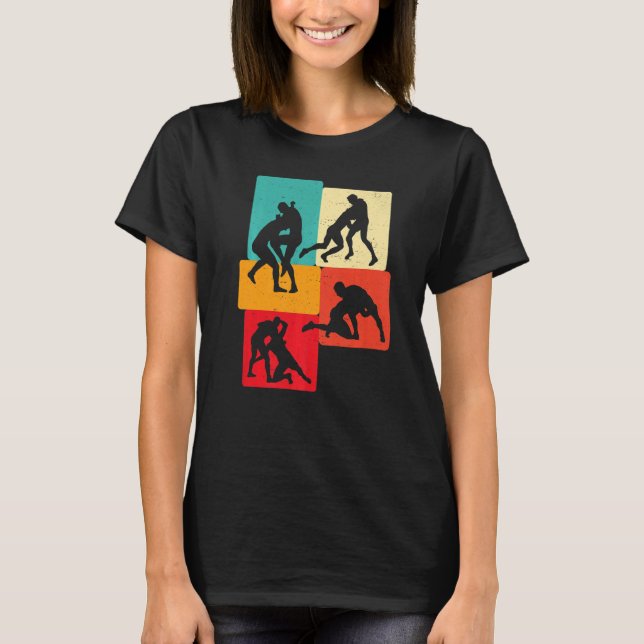 Retro American Wrestling Apparel US Wrestling - Wr T-Shirt (Front)