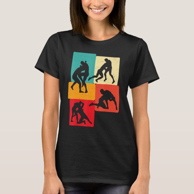 Retro American Wrestling Apparel US Wrestling - Wr T-Shirt (Front)