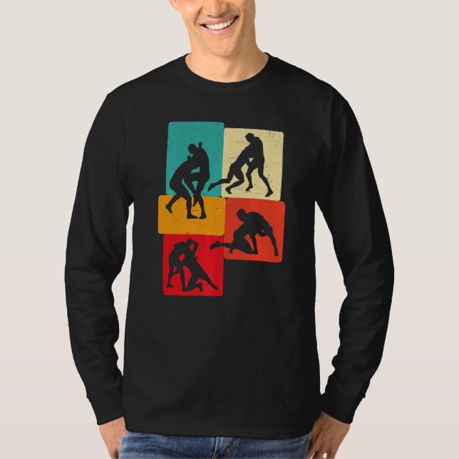 Retro American Wrestling Apparel US Wrestling - Wr T-Shirt (Front)