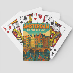 Retro Amsterdam Netherlands Poker Cards