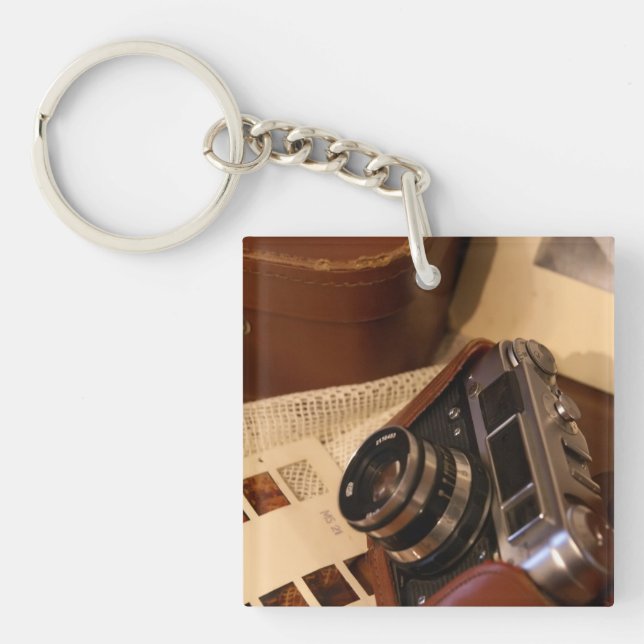 Retro analog Photo Camera Keychain (Front)