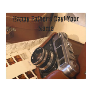 Retro analog Photo Camera Metal Print