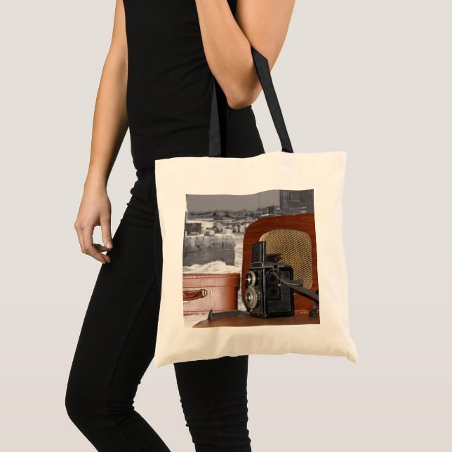 Retro analog Video Camera Tote Bag (Front (Product))