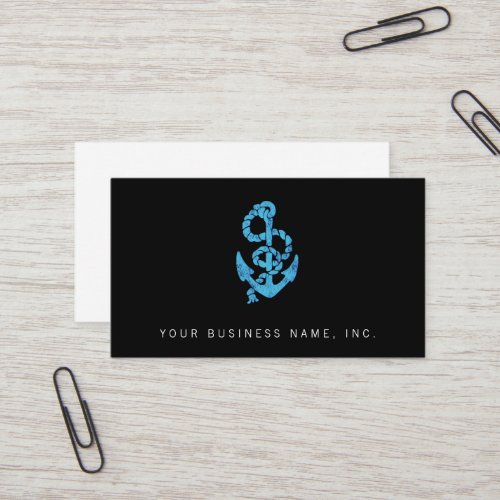 Retro Anchor with Rope Business Card Templates