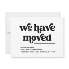 Retro and Boho Black and White Moving Announcement