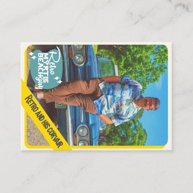 Retro and his Corvair! Calling Card (Front)
