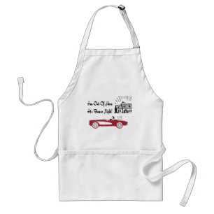 Retro and Vintage Bunco Red Convertible Adult Apron
