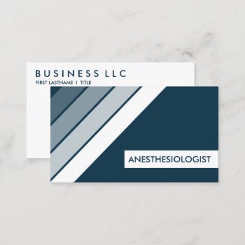 Retro Anesthesiologist Business Card by identica at Zazzle
