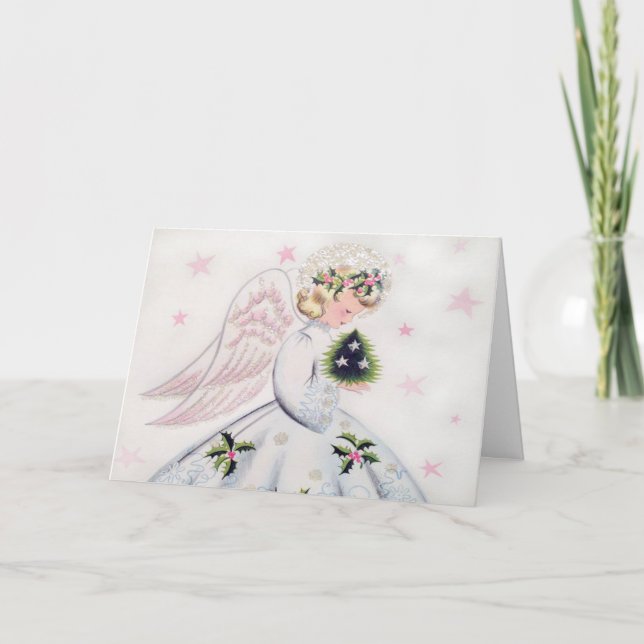 Retro Angel Christmas Card (Front)